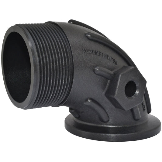 PP Sweep 2" FP Flange X 2" MNPT