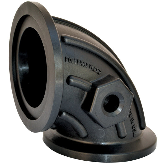 PP Sweep 90  1" Flange X 1" Flange